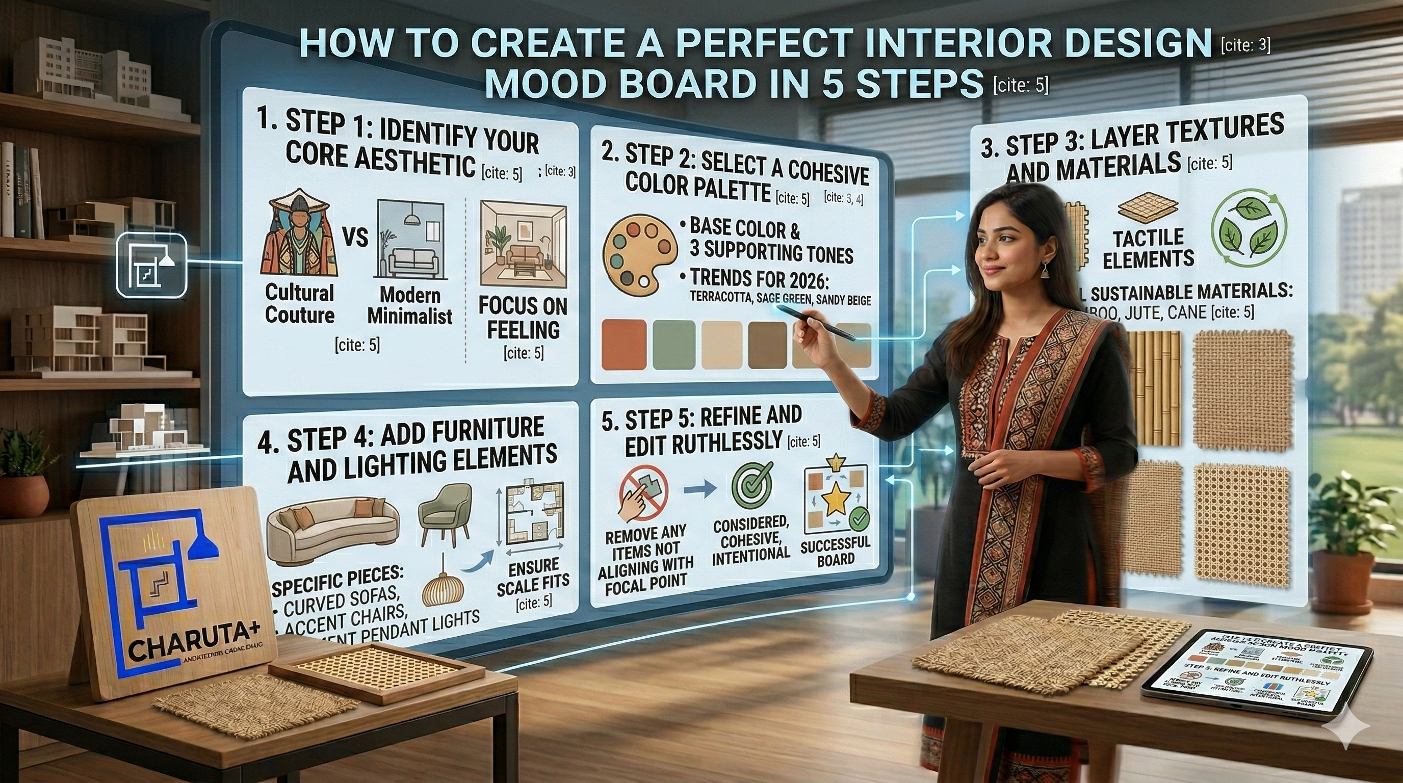 How to Create a Perfect Interior Design Mood Board in 5 Steps